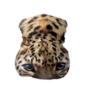 Бандана-труба 3D с принтом Леопард , 100% полиэстер, ткань с особыми свойствами — Activecool | плотность 150‒180 г/м2; хорошо тянется, но сохраняет форму | взгляд | глаза | дикая кошка | леопард | хищник