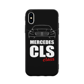 Чехол для Apple iPhone X силиконовый матовый с принтом Mercedes CLS Class , Силикон | Печать на задней стороне чехла, без боковой панели | mercedes benz | mercedes cls 63 amg | авто | автомобиль | машина | мерседес | тачка