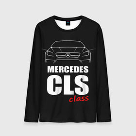 Мужской лонгслив 3D с принтом Mercedes CLS Class , 100% полиэстер | длинные рукава, круглый вырез горловины, полуприлегающий силуэт | mercedes benz | mercedes cls 63 amg | авто | автомобиль | машина | мерседес | тачка