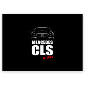 Поздравительная открытка с принтом Mercedes CLS Class , 100% бумага | плотность бумаги 280 г/м2, матовая, на обратной стороне линовка и место для марки
 | Тематика изображения на принте: mercedes benz | mercedes cls 63 amg | авто | автомобиль | машина | мерседес | тачка