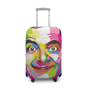 Чехол для чемодана 3D с принтом Роуэн Аткинсон , 86% полиэфир, 14% спандекс | двустороннее нанесение принта, прорези для ручек и колес | an englishman | bean | bright | color | comedian | look | mr | paint | pop   art | portrait | rowan atkinson | англичанин | бин | взгляд | комик | краски | мистер | поп   арт | портрет | роуэн аткинсон | цвета | яркие