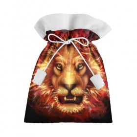 Подарочный 3D мешок с принтом Огненный лев , 100% полиэстер | Размер: 29*39 см | Тематика изображения на принте: animal | fire | flame | head | lion | look | predator | взгляд | голова | животное | лев | огненный | огонь | пламя | хищник