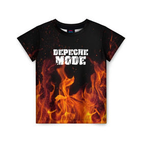 Детская футболка 3D с принтом Depeche Mode , 100% гипоаллергенный полиэфир | прямой крой, круглый вырез горловины, длина до линии бедер, чуть спущенное плечо, ткань немного тянется | дипиш | мод | музыка | рок