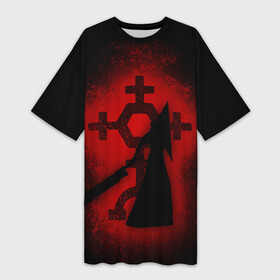Платье-футболка 3D с принтом Silent Hill ,  |  | Тематика изображения на принте: horror | знак | мистика | монстр | пирамида | сайлент хилл | символ | триллер | ужасы