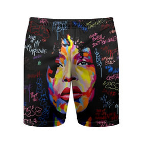 Мужские шорты 3D спортивные с принтом Ямайка, девушка ,  |  | Тематика изображения на принте: девушка | портрет | ямайка | яркий