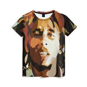 Женская футболка 3D с принтом Боб Марли , 100% полиэфир ( синтетическое хлопкоподобное полотно) | прямой крой, круглый вырез горловины, длина до линии бедер | bob marley | composer | guitarist | jamaica | jamaican musician | reggae | singer | музыкант | регги
