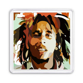 Магнит 55*55 с принтом Боб Марли , Пластик | Размер: 65*65 мм; Размер печати: 55*55 мм | bob marley | composer | guitarist | jamaica | jamaican musician | reggae | singer | музыкант | регги
