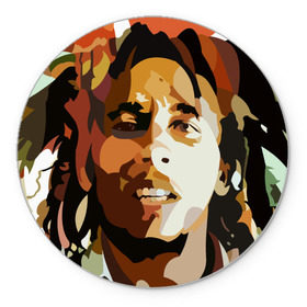 Коврик круглый с принтом Боб Марли , резина и полиэстер | круглая форма, изображение наносится на всю лицевую часть | Тематика изображения на принте: bob marley | composer | guitarist | jamaica | jamaican musician | reggae | singer | музыкант | регги