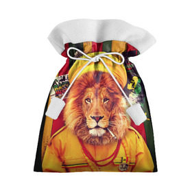 Подарочный 3D мешок с принтом Ямайка лев , 100% полиэстер | Размер: 29*39 см | jamaica | lion