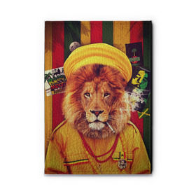 Обложка для автодокументов с принтом Ямайка лев , натуральная кожа |  размер 19,9*13 см; внутри 4 больших “конверта” для документов и один маленький отдел — туда идеально встанут права | jamaica | lion