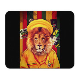 Коврик для мышки прямоугольный с принтом Ямайка лев , натуральный каучук | размер 230 х 185 мм; запечатка лицевой стороны | jamaica | lion
