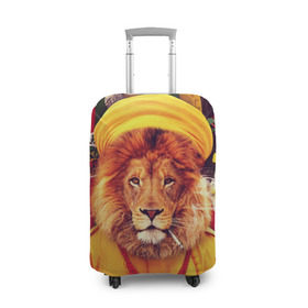 Чехол для чемодана 3D с принтом Ямайка лев , 86% полиэфир, 14% спандекс | двустороннее нанесение принта, прорези для ручек и колес | jamaica | lion