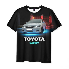 Мужская футболка 3D с принтом Toyota Camry , 100% полиэфир | прямой крой, круглый вырез горловины, длина до линии бедер | camry | toyota | авто. автомобиль | камри | машина | тачка | тойота