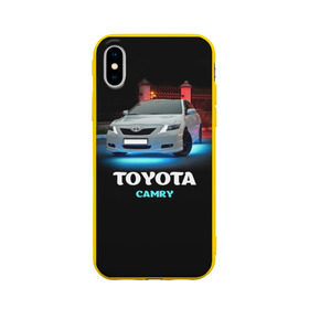 Чехол для Apple iPhone X силиконовый матовый с принтом Toyota Camry , Силикон | Печать на задней стороне чехла, без боковой панели | camry | toyota | авто. автомобиль | камри | машина | тачка | тойота