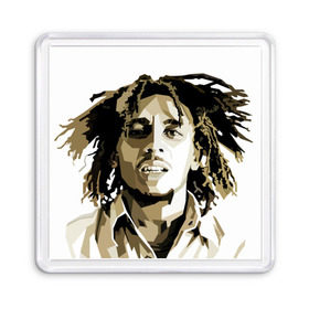 Магнит 55*55 с принтом Ямайка, Боб Марли , Пластик | Размер: 65*65 мм; Размер печати: 55*55 мм | bob marley | reggae