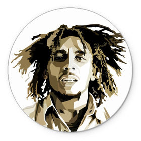 Коврик круглый с принтом Ямайка, Боб Марли , резина и полиэстер | круглая форма, изображение наносится на всю лицевую часть | bob marley | reggae