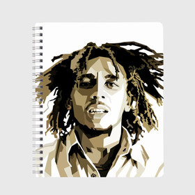 Тетрадь с принтом Ямайка Боб Марли , 100% бумага | 48 листов, плотность листов — 60 г/м2, плотность картонной обложки — 250 г/м2. Листы скреплены сбоку удобной пружинной спиралью. Уголки страниц и обложки скругленные. Цвет линий — светло-серый
 | bob marley | reggae