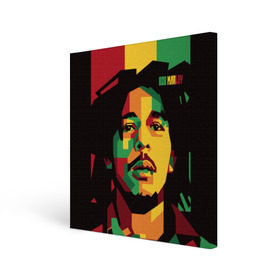 Холст квадратный с принтом Ямайка, Боб Марли , 100% ПВХ |  | bob marley | reggae | регги