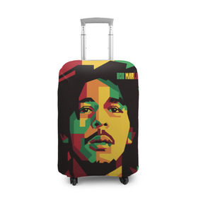 Чехол для чемодана 3D с принтом Ямайка, Боб Марли , 86% полиэфир, 14% спандекс | двустороннее нанесение принта, прорези для ручек и колес | bob marley | reggae | регги