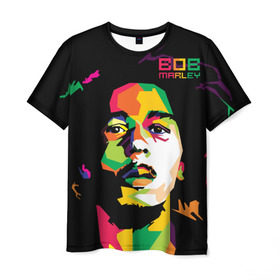 Мужская футболка 3D с принтом Ямайка, Боб Марли , 100% полиэфир | прямой крой, круглый вырез горловины, длина до линии бедер | Тематика изображения на принте: reggae | регги