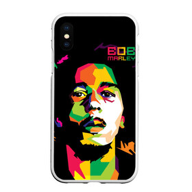 Чехол для iPhone XS Max матовый с принтом Ямайка Боб Марли , Силикон | Область печати: задняя сторона чехла, без боковых панелей | reggae | регги