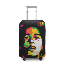 Чехол для чемодана 3D с принтом Ямайка, Боб Марли , 86% полиэфир, 14% спандекс | двустороннее нанесение принта, прорези для ручек и колес | reggae | регги