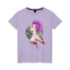 Женская футболка хлопок с принтом Протест , 100% хлопок | прямой крой, круглый вырез горловины, длина до линии бедер, слегка спущенное плечо | милитари кости кровь ирокез девушка рисунок
