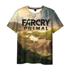 Мужская футболка 3D с принтом Far Cry Primal 8 , 100% полиэфир | прямой крой, круглый вырез горловины, длина до линии бедер | far cry | far cry primal | компьютерные игры | первобытные | фар край праймал | фаркрай