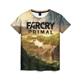 Женская футболка 3D с принтом Far Cry Primal 8 , 100% полиэфир ( синтетическое хлопкоподобное полотно) | прямой крой, круглый вырез горловины, длина до линии бедер | far cry | far cry primal | компьютерные игры | первобытные | фар край праймал | фаркрай