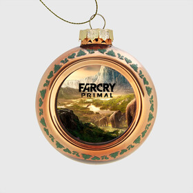 Стеклянный ёлочный шар с принтом Far Cry Primal 8 , Стекло | Диаметр: 80 мм | far cry | far cry primal | компьютерные игры | первобытные | фар край праймал | фаркрай