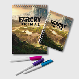 Блокнот с принтом Far Cry Primal 8 , 100% бумага | 48 листов, плотность листов — 60 г/м2, плотность картонной обложки — 250 г/м2. Листы скреплены удобной пружинной спиралью. Цвет линий — светло-серый
 | far cry | far cry primal | компьютерные игры | первобытные | фар край праймал | фаркрай