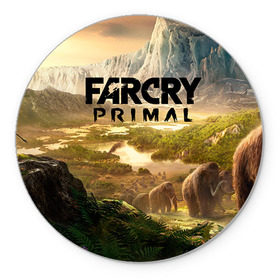 Коврик круглый с принтом Far Cry Primal 8 , резина и полиэстер | круглая форма, изображение наносится на всю лицевую часть | far cry | far cry primal | компьютерные игры | первобытные | фар край праймал | фаркрай