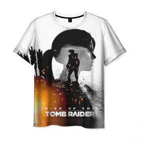 Мужская футболка 3D с принтом Rise of the Tomb Raider 1 , 100% полиэфир | прямой крой, круглый вырез горловины, длина до линии бедер | rise of the tomb raider | tomb raider | восхождение расхитительницы гробниц | расхитительница гробниц