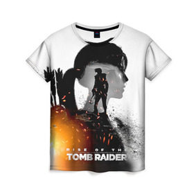 Женская футболка 3D с принтом Rise of the Tomb Raider 1 , 100% полиэфир ( синтетическое хлопкоподобное полотно) | прямой крой, круглый вырез горловины, длина до линии бедер | rise of the tomb raider | tomb raider | восхождение расхитительницы гробниц | расхитительница гробниц