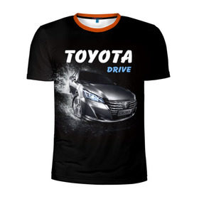 Мужская футболка 3D спортивная с принтом Toyota Drive , 100% полиэстер с улучшенными характеристиками | приталенный силуэт, круглая горловина, широкие плечи, сужается к линии бедра | crown | toyota | авто | автомобиль | краун | машина | тачка | тойота