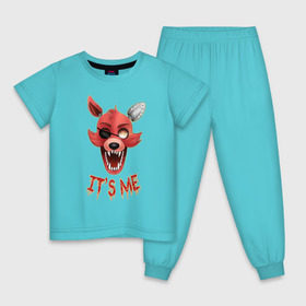 Детская пижама хлопок с принтом Foxy , 100% хлопок |  брюки и футболка прямого кроя, без карманов, на брюках мягкая резинка на поясе и по низу штанин
 | Тематика изображения на принте: five nights at freddys | foxy