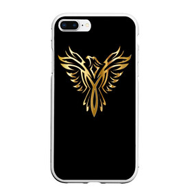 Чехол для iPhone 7Plus/8 Plus матовый с принтом Gold Phoenix , Силикон | Область печати: задняя сторона чехла, без боковых панелей | злато | золото | клюв | крылья | металл | орёл | птица | феникс