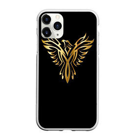 Чехол для iPhone 11 Pro матовый с принтом Gold Phoenix , Силикон |  | злато | золото | клюв | крылья | металл | орёл | птица | феникс