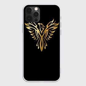 Чехол для iPhone 12 Pro Max с принтом Gold Phoenix , Силикон |  | злато | золото | клюв | крылья | металл | орёл | птица | феникс