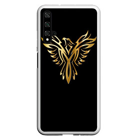 Чехол для Honor 20 с принтом Gold Phoenix , Силикон | Область печати: задняя сторона чехла, без боковых панелей | Тематика изображения на принте: злато | золото | клюв | крылья | металл | орёл | птица | феникс