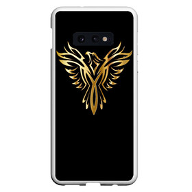 Чехол для Samsung S10E с принтом Gold Phoenix , Силикон | Область печати: задняя сторона чехла, без боковых панелей | злато | золото | клюв | крылья | металл | орёл | птица | феникс