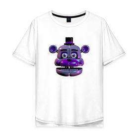 Мужская футболка хлопок Oversize с принтом Funtime Freddy , 100% хлопок | свободный крой, круглый ворот, “спинка” длиннее передней части | Тематика изображения на принте: 