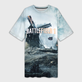 Платье-футболка 3D с принтом Battlefield 1 ,  |  | батла | батлфилд