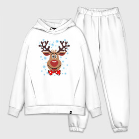 Мужской костюм хлопок OVERSIZE с принтом Олень. Рождество. Новый год. ,  |  | christmas | deer | love | vintage | winter | зима | любовь | новый год | олень | рождество | снег