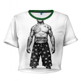 Женская футболка 3D укороченная с принтом Джефф Монсон , 100% полиэстер | круглая горловина, длина футболки до линии талии, рукава с отворотами | jeffrey william monson | mma | джефф монсон | джиу джитсу