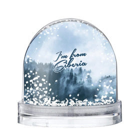 Снежный шар с принтом Я из Сибири , Пластик | Изображение внутри шара печатается на глянцевой фотобумаге с двух сторон | siberia | лес | россия | сибирь | тайга | холод