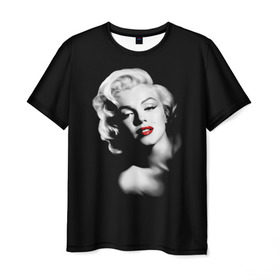 Мужская футболка 3D с принтом Мэрилин Монро , 100% полиэфир | прямой крой, круглый вырез горловины, длина до линии бедер | Тематика изображения на принте: marilyn monroe | актриса | блондинка | губы | звезда | кино | певица