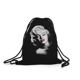 Рюкзак-мешок 3D с принтом Мэрилин Монро , 100% полиэстер | плотность ткани — 200 г/м2, размер — 35 х 45 см; лямки — толстые шнурки, застежка на шнуровке, без карманов и подкладки | marilyn monroe | актриса | блондинка | губы | звезда | кино | певица