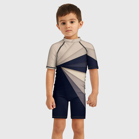 Детский купальный костюм 3D с принтом Абстракция 11 , Полиэстер 85%, Спандекс 15% | застежка на молнии на спине | геометрия | линии | оптические иллюзии | орнамент | полосы | узор | цвет