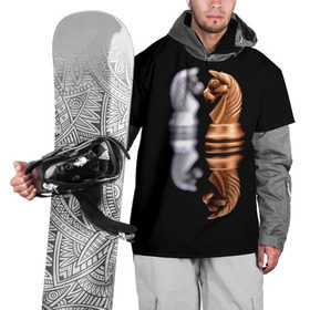 Накидка на куртку 3D с принтом Ход конём , 100% полиэстер |  | Тематика изображения на принте: 64 | chess | игра | конь | спорт | фигура | шахматы